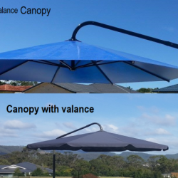 Photo canopy no valance and with valance